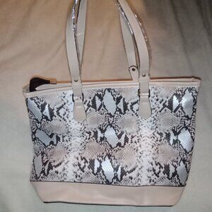 Elegant Snake Print Purse Shoulder Bag